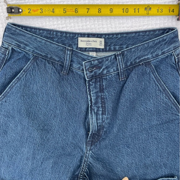 New Abercrombie & Fitch Loose Fit Dark Blue Jeans New Denim - Picture 5 of 10